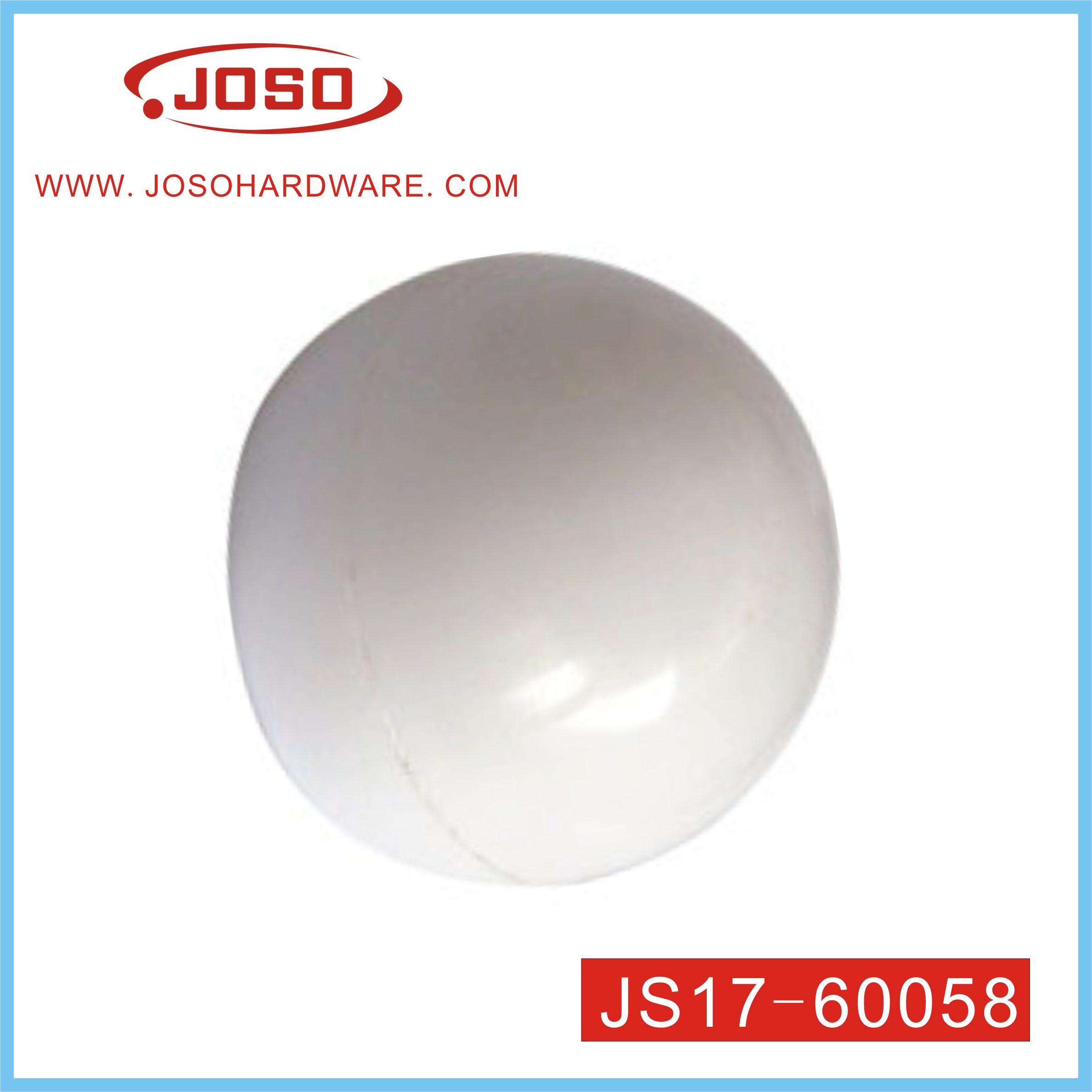 Bola redonda blanca de plástico de herrajes para muebles para tubo
