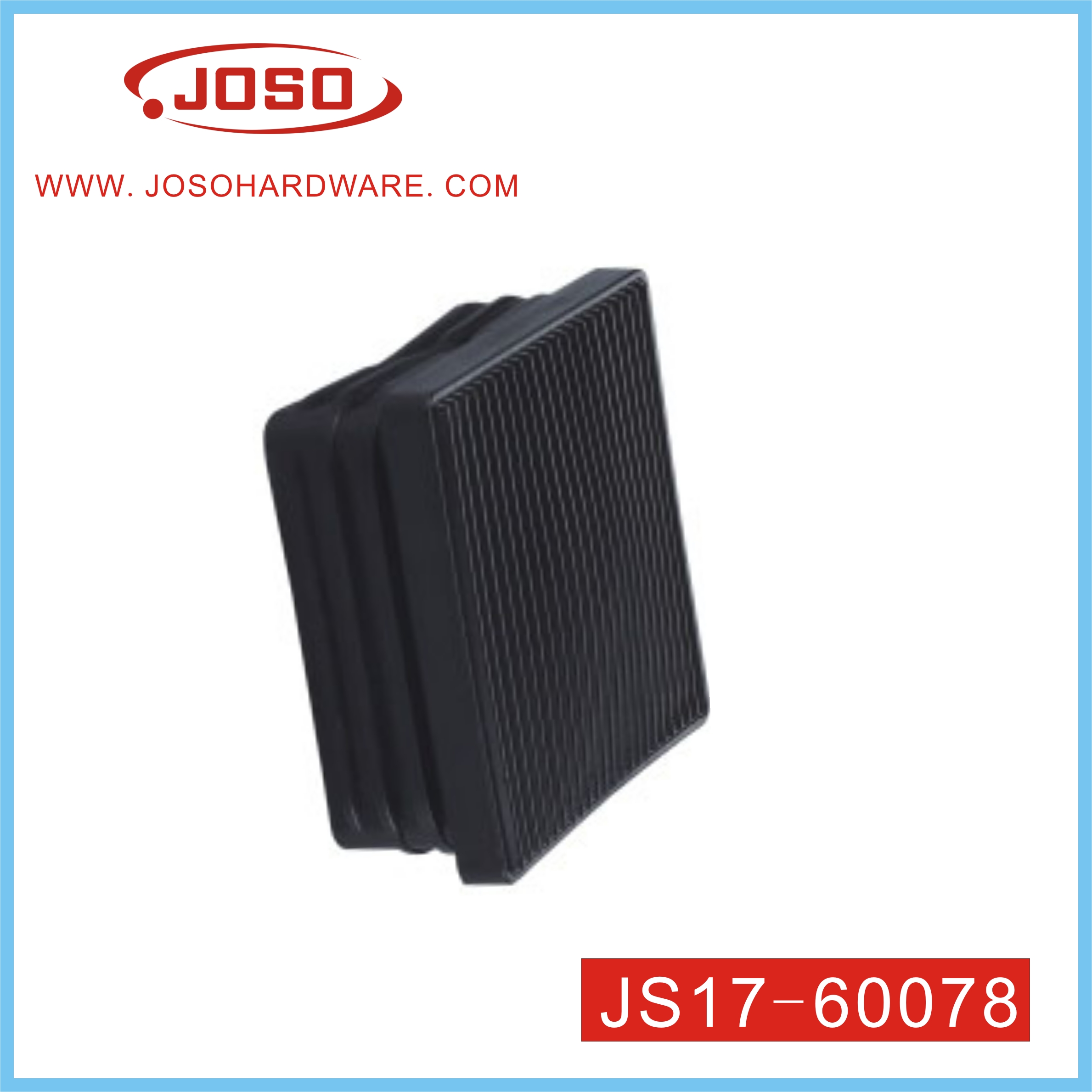 Sujetador ajustable cuadrado de plástico de 60X60 mm de herrajes para muebles para patas de mesa