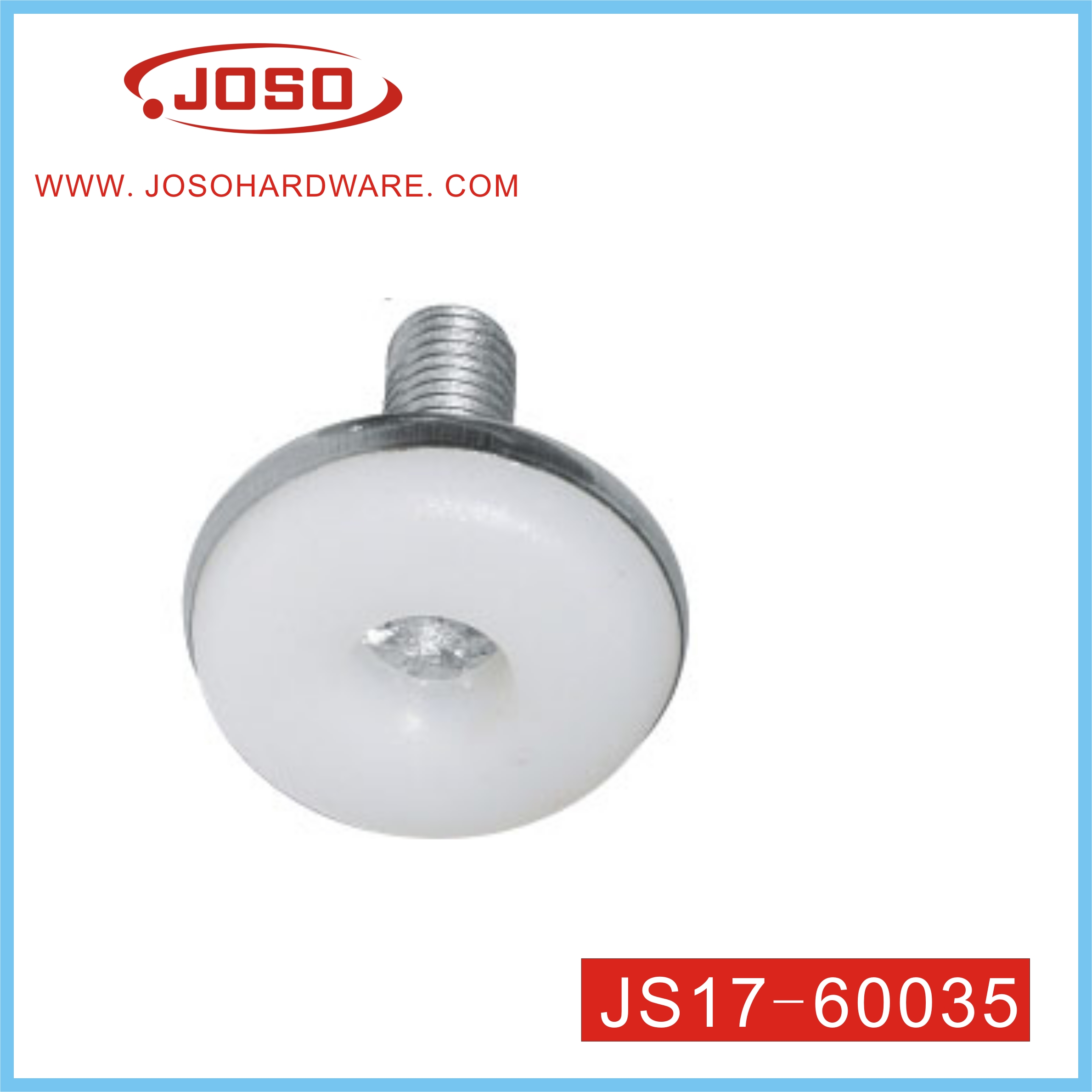 Acero blanco con perno de hardware ajustable de plástico para conector