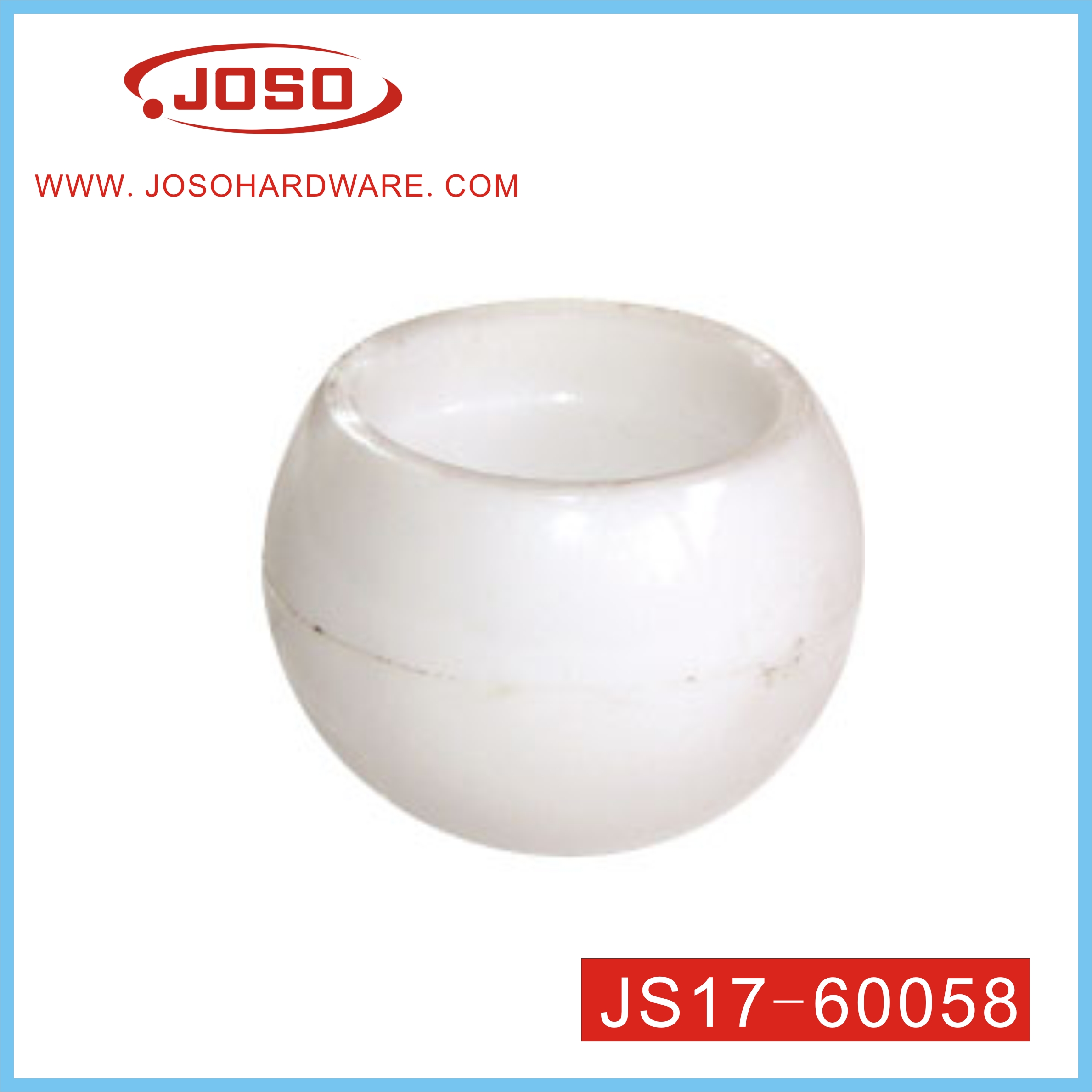 Bola redonda blanca de plástico de herrajes para muebles para tubo